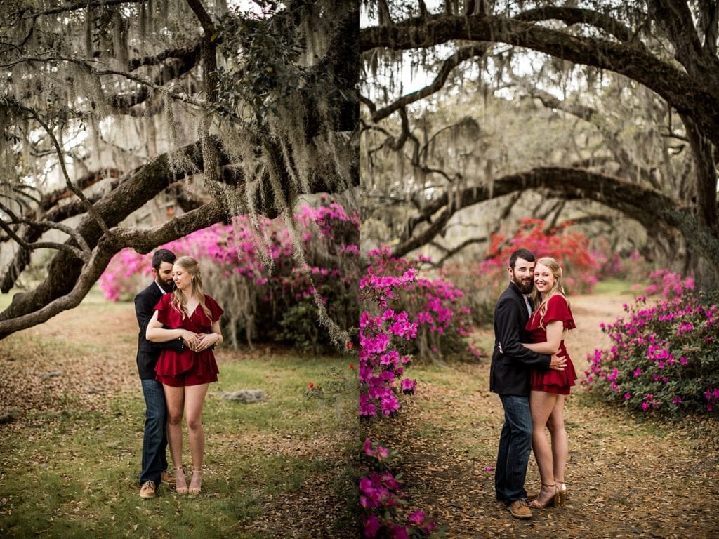 Beautiful Engagement Portraits Charleston, SC Wedding Photography and Videography at Magnolia Plantation and Gardens in Charleston, South Carolina