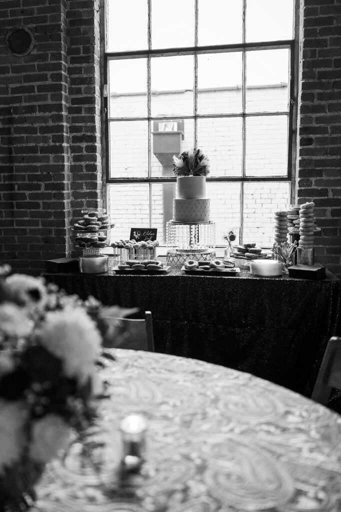 The bride and groom's lavishly set head table, captured by Lace + Honey.