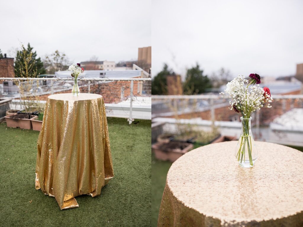 Lace + Honey's image of the stunning floral arrangements at the wedding.