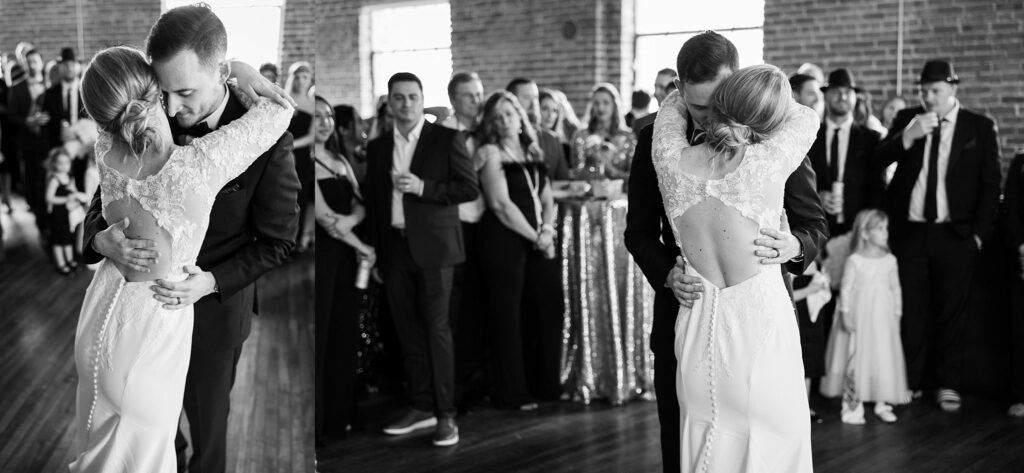 Image of the bride and her father's sweet dance, shot by Lace + Honey