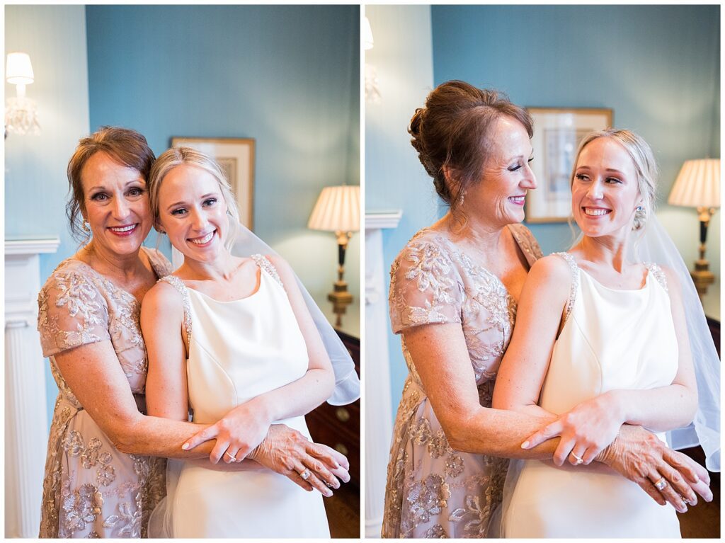 Bride and mother sharing a moment