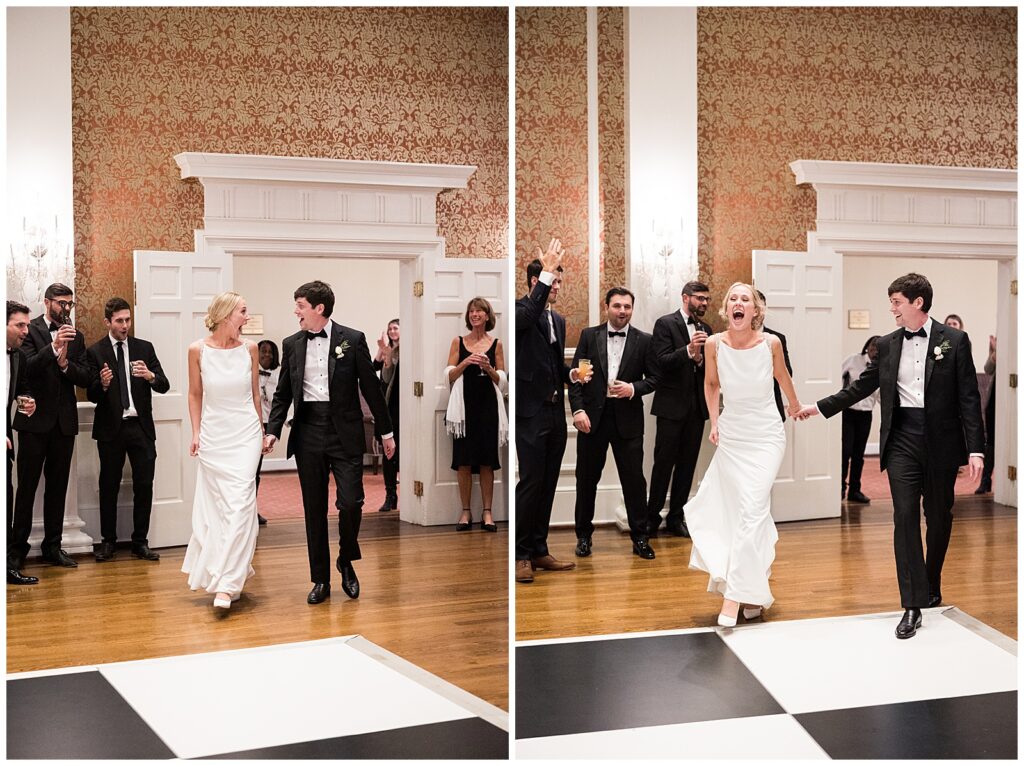 Bride and groom's first dance at Poinsett Club reception
