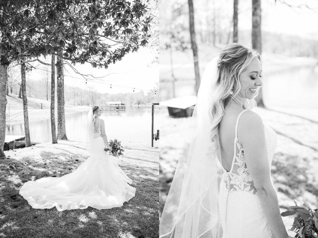 Graceful Bridal Portrait at South Wind Ranch - The bride exuding elegance and charm on a sunny summer day.
