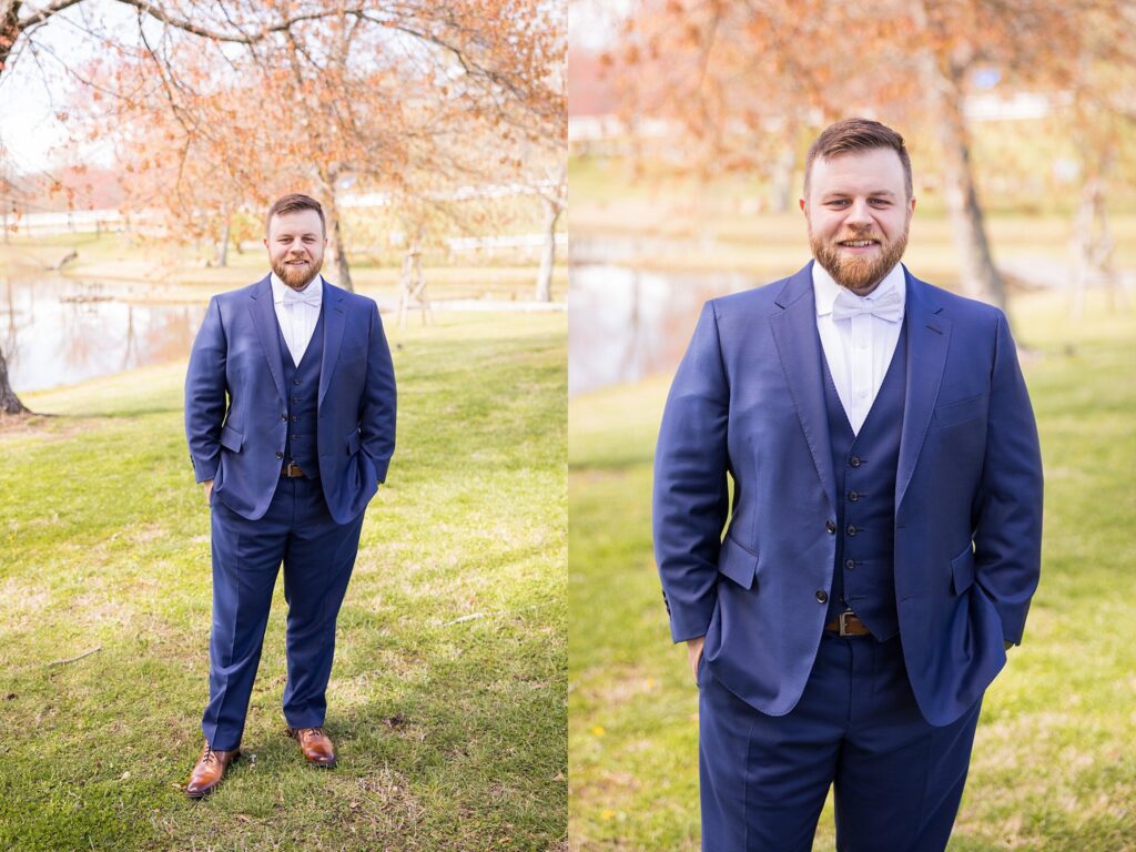 Timeless Groom's Portrait at South Wind Ranch - Capturing the groom's dashing appearance and charismatic charm on his special day