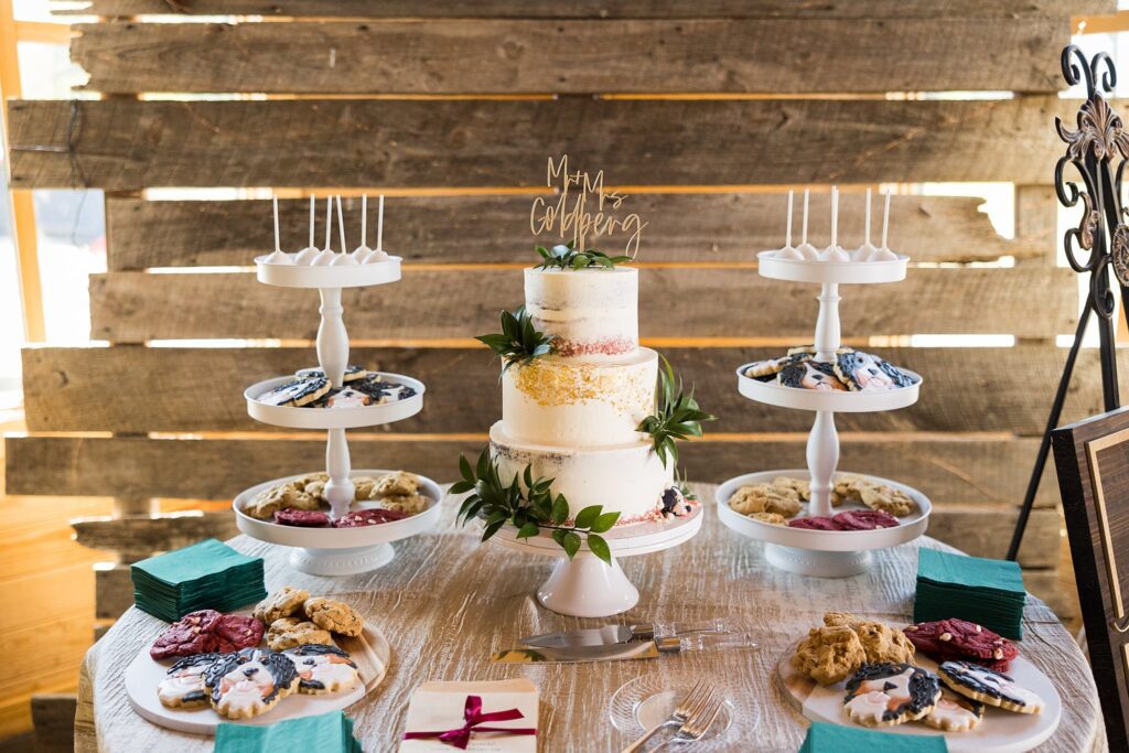 Charming Cake Table Signage: Adding a Personal Touch at South Wind Ranch - Thoughtful signs guiding guests to indulge in the sweet treats