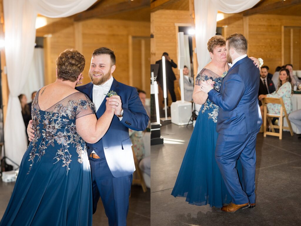 Mother-Son Bond: Groom Dancing with His Mom - A touching moment as they share their first dance, celebrating the love between a mother and her son